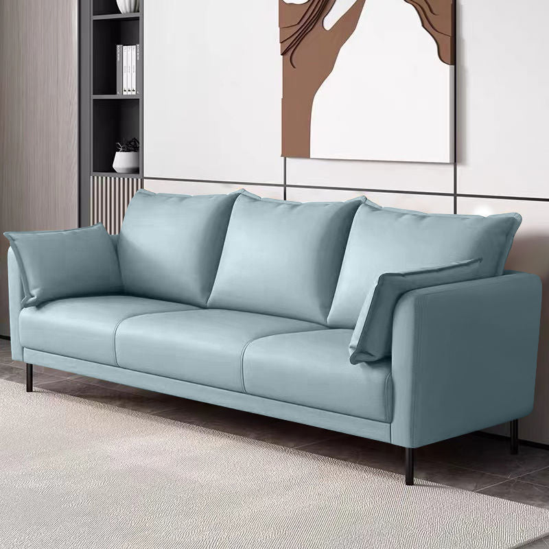 Standaard losse achterste vierkante arm loveseat faux lederen vlekbestendige settnee meubels