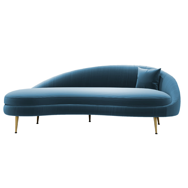 Sofá de terciopelo glamoroso 4 asientos curvos apretados 74.80 "W SOFA para sala de estar
