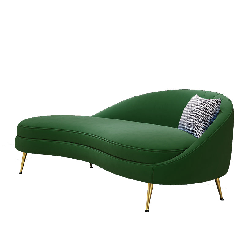 Sofá de terciopelo glamoroso 4 asientos curvos apretados 74.80 "W SOFA para sala de estar