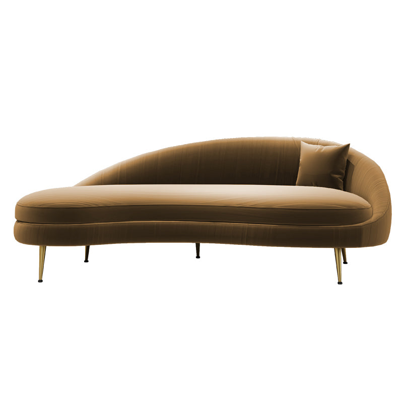 Sofá de terciopelo glamoroso 4 asientos curvos apretados 74.80 "W SOFA para sala de estar