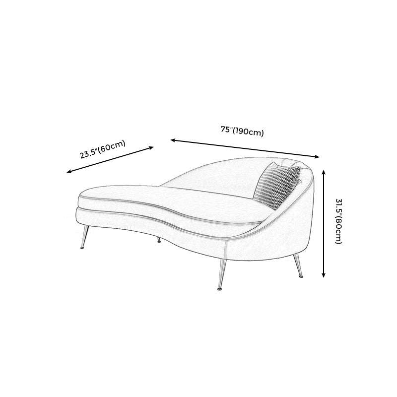 Sofá de terciopelo glamoroso 4 asientos curvos apretados 74.80 "W SOFA para sala de estar