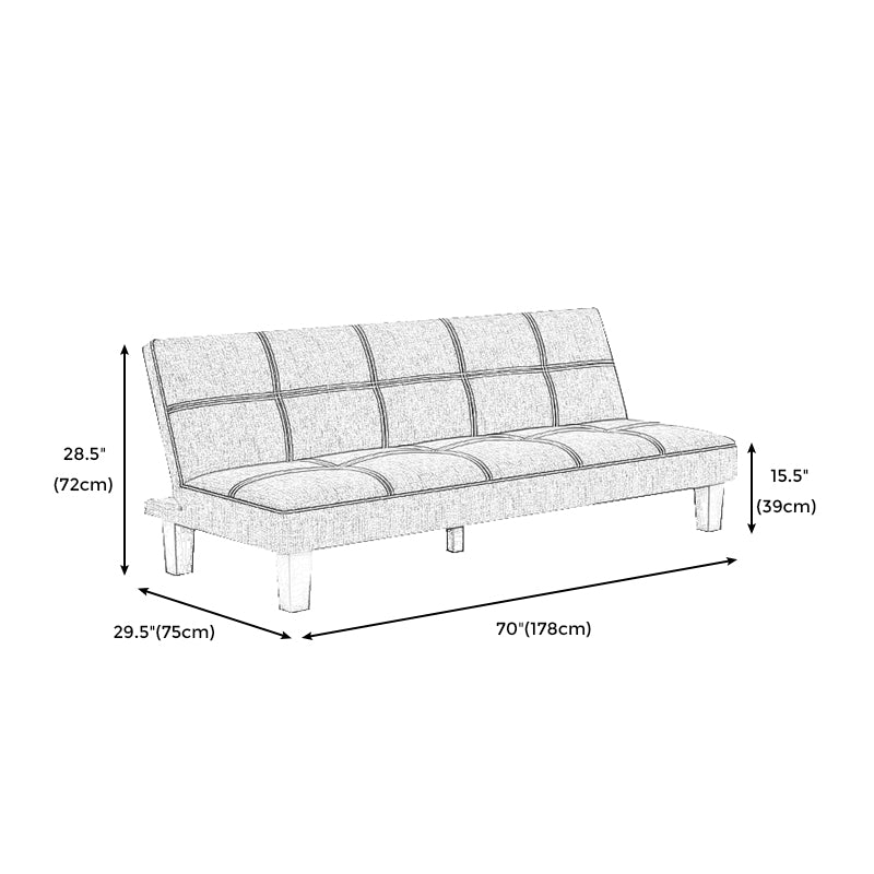 Velvet de Spedinger escandinavo/Sofá de tela 47.24 "/64.96" /70.08 "Cama de sofá sin brazo ancho