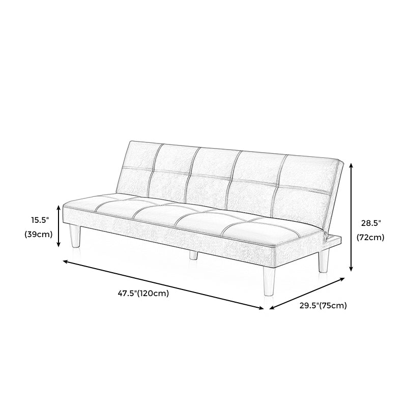 Velvet de Spedinger escandinavo/Sofá de tela 47.24 "/64.96" /70.08 "Cama de sofá sin brazo ancho