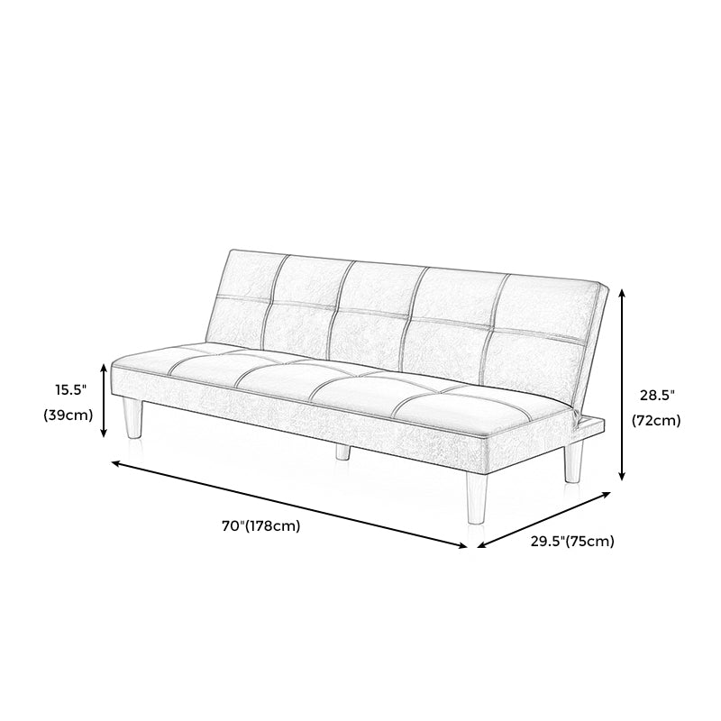 Velvet de Spedinger escandinavo/Sofá de tela 47.24 "/64.96" /70.08 "Cama de sofá sin brazo ancho