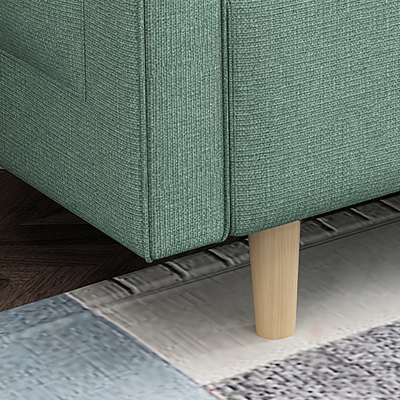Square Arm Split Back Nordic Fabric 3-seat Sofa Spleeper Sofa 28.74" D x 35.43" H
