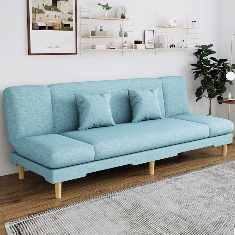 Modern Wood Legs Sofa 2/3 Seater Armless Convertible Sleeper Sofa