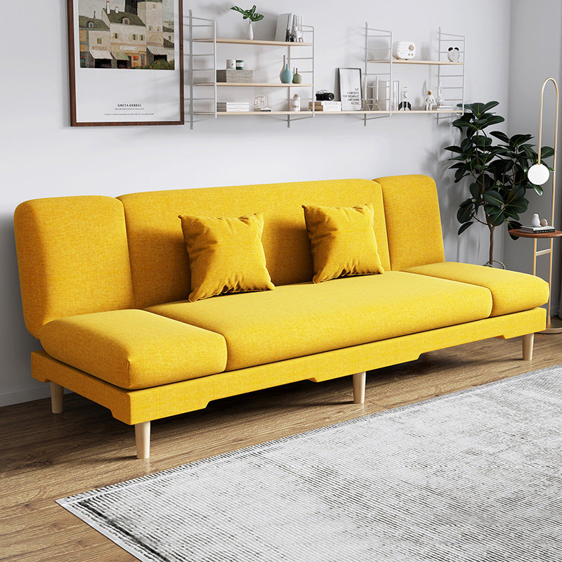 Modern Wood Legs Sofa 2/3 Seater Armless Convertible Sleeper Sofa