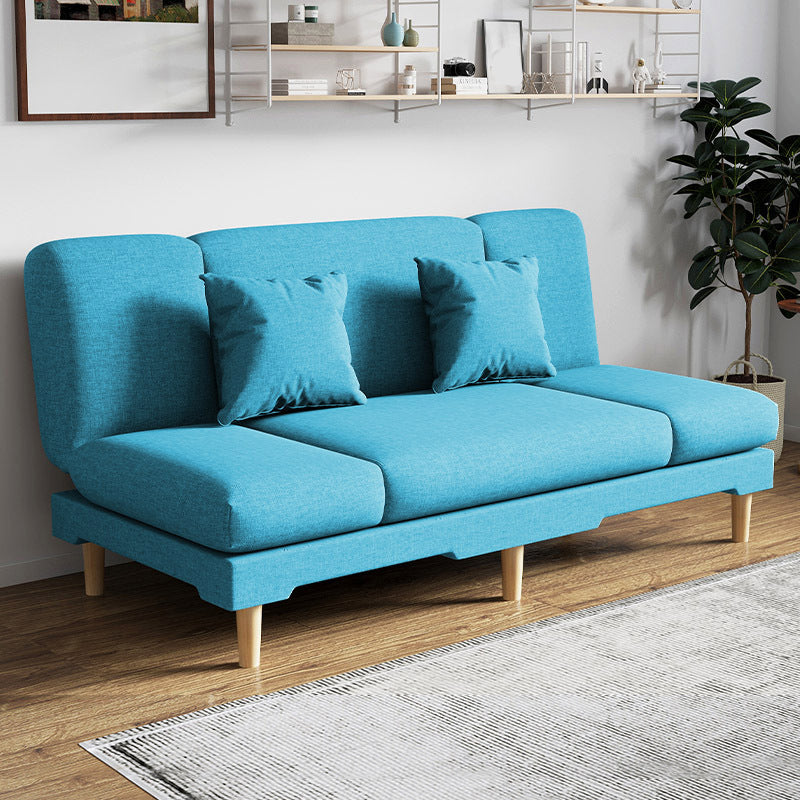 Modern Wood Legs Sofa 2/3 Seater Armless Convertible Sleeper Sofa