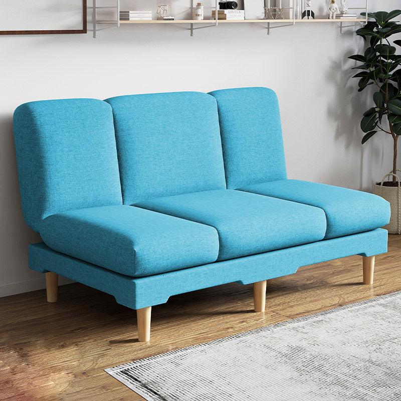 Modern Wood Legs Sofa 2/3 Seater Armless Convertible Sleeper Sofa