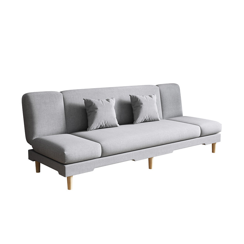 Modern Wood Legs Sofa 2/3 Seater Armless Convertible Sleeper Sofa