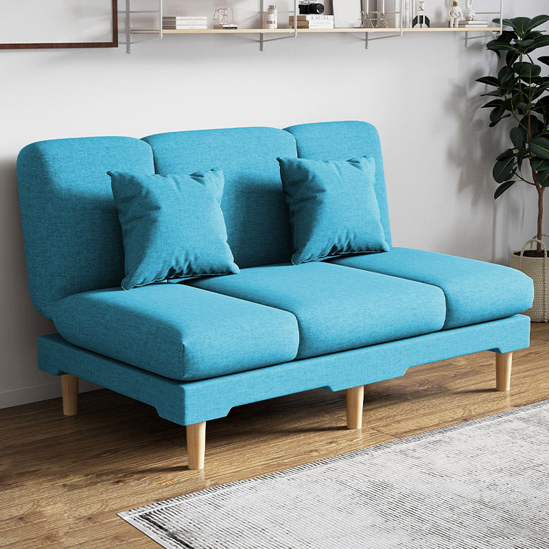 Modern Wood Legs Sofa 2/3 Seater Armless Convertible Sleeper Sofa