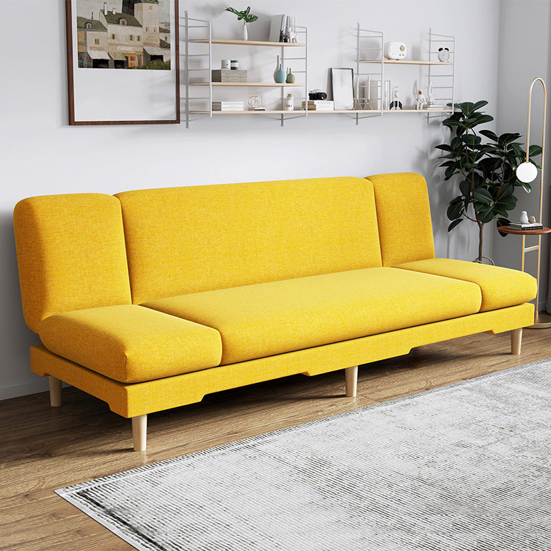 Modern Wood Legs Sofa 2/3 Seater Armless Convertible Sleeper Sofa