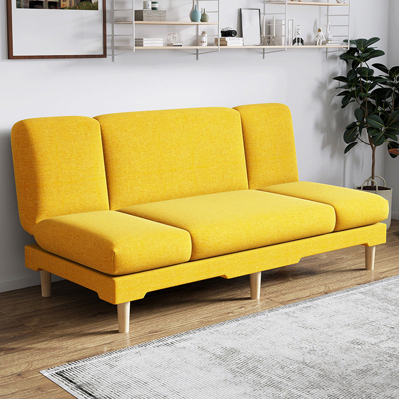 Modern Wood Legs Sofa 2/3 Seater Armless Convertible Sleeper Sofa