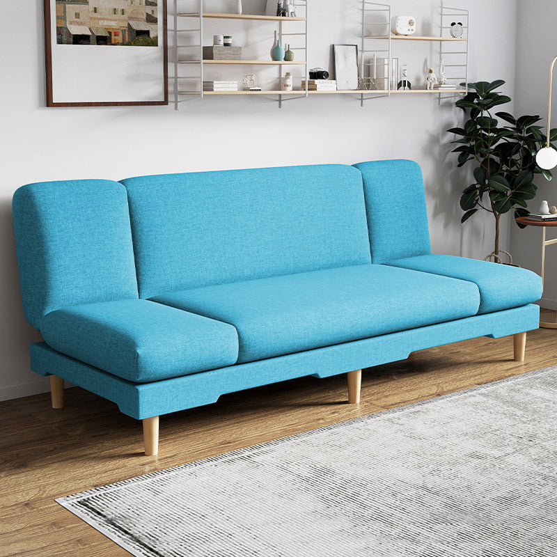 Modern Wood Legs Sofa 2/3 Seater Armless Convertible Sleeper Sofa