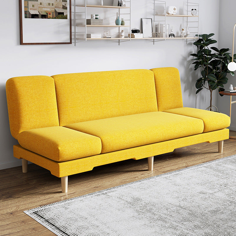 Modern Wood Legs Sofa 2/3 Seater Armless Convertible Sleeper Sofa
