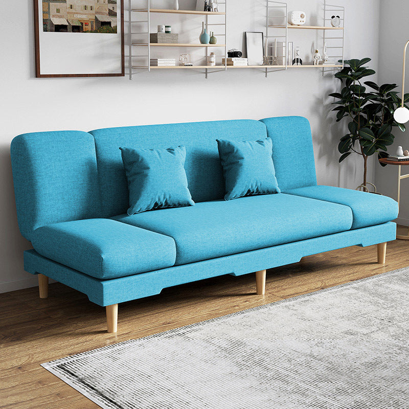 Modern Wood Legs Sofa 2/3 Seater Armless Convertible Sleeper Sofa