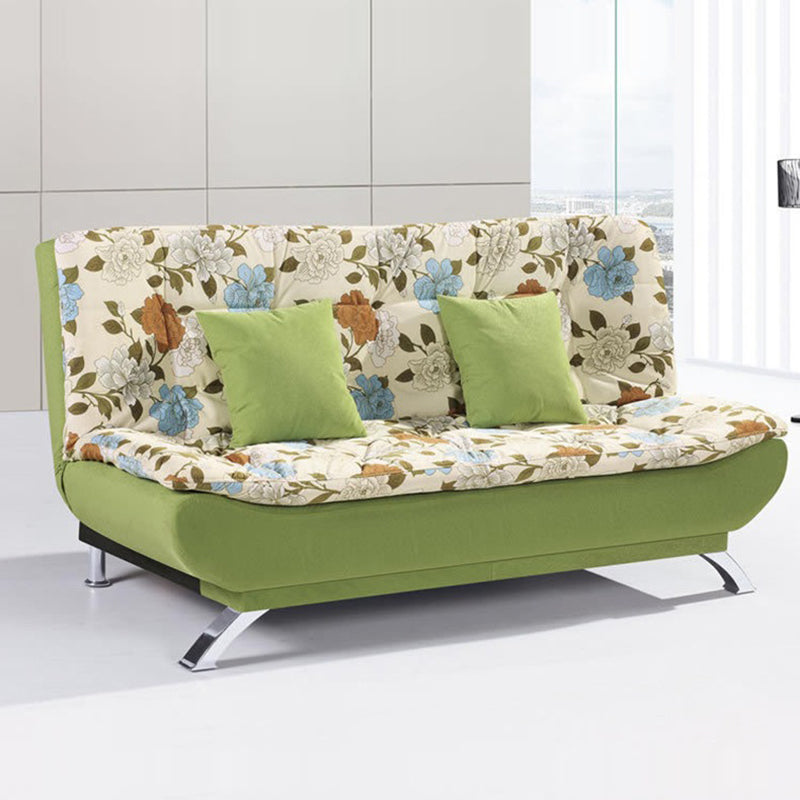 Polish Finish Armless Sofa Square Seating for Living Room and Bonus Room
