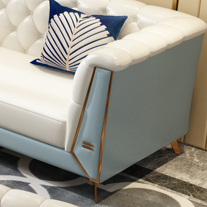 Glam Pillow Top Arm Chesterfield Sofa 33.46"H Tufted Split-Back Sofa with Hair Pin Legs