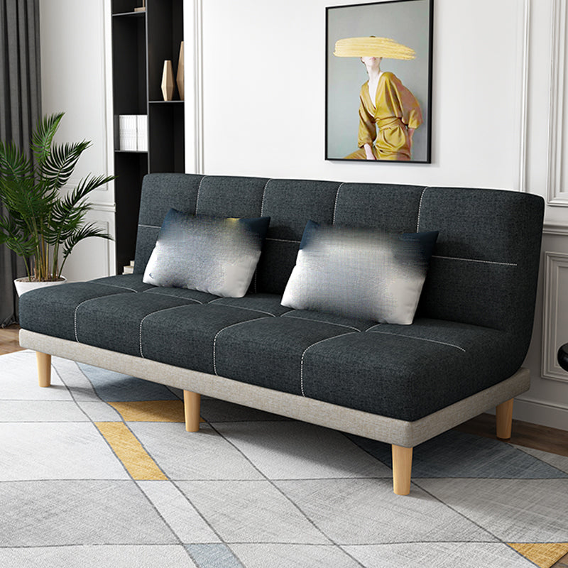 Contemporary Armless Standard Sofa Bed Dual Purpose Sofa for Living Room