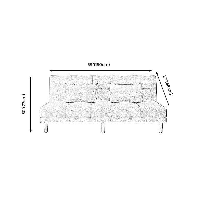Contemporary Armless Standard Sofa Bed Dual Purpose Sofa for Living Room