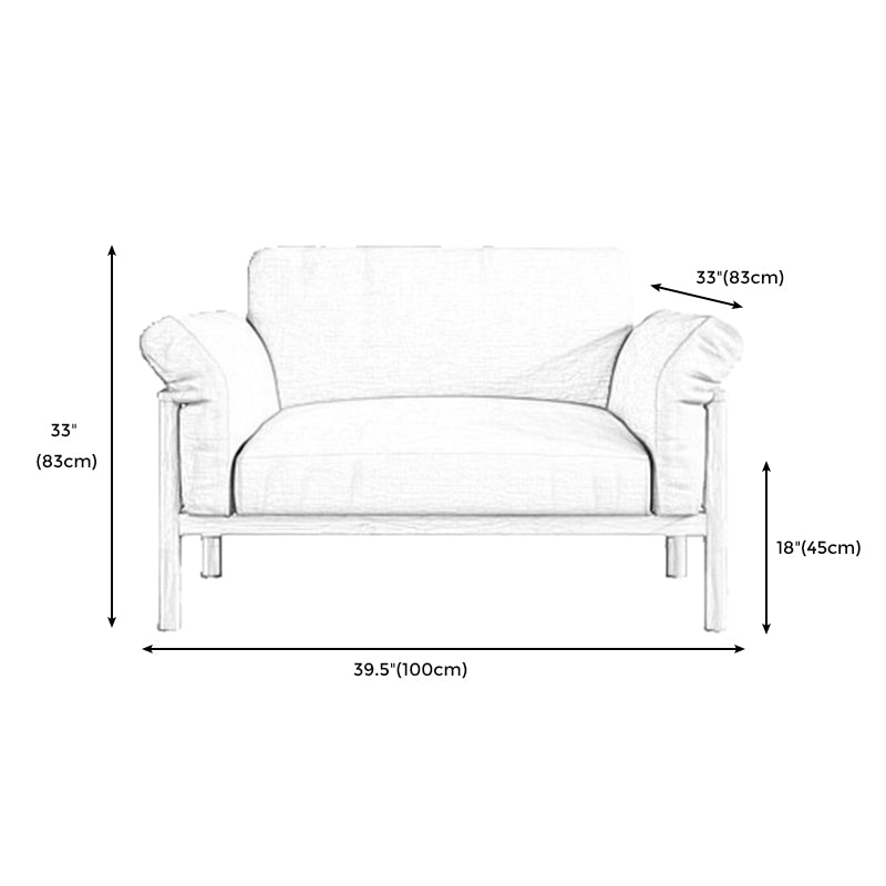 Pillow Top Arm Sofa Cushions 32.68" D x 32.68" H Slipcovered Sofa