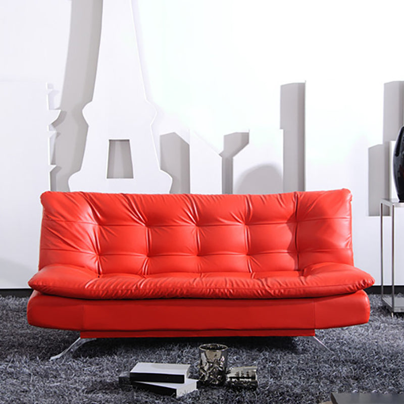 Armless Sofa Chaise Square Seating Settee for Living Room Bonus Room