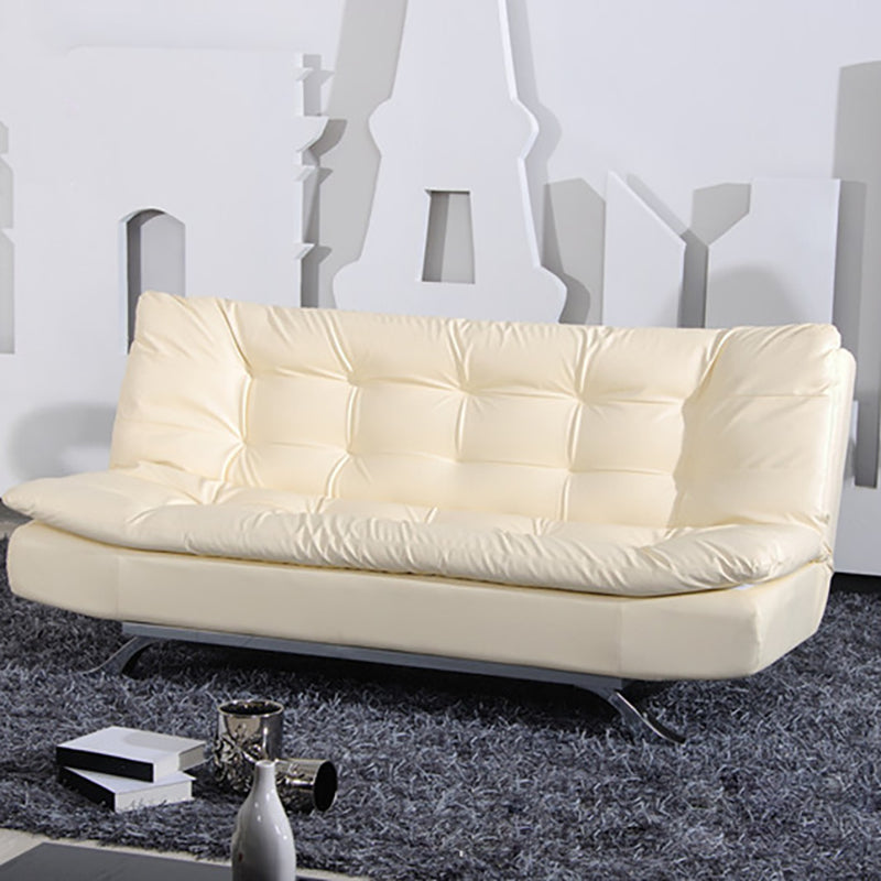 Armless Sofa Chaise Square Seating Settee for Living Room Bonus Room