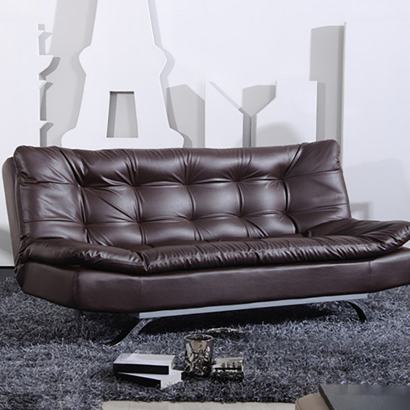 Armless Sofa Chaise Square Seating Settee for Living Room Bonus Room