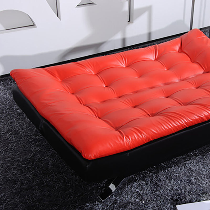 Armless Sofa Chaise Square Seating Settee for Living Room Bonus Room