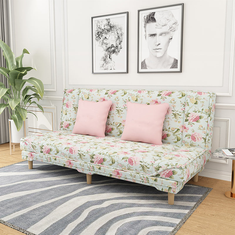 Eigentijdse stoffen armloze standaard bank bed met dubbele doeleinden voor woonkamer