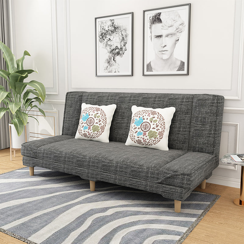 Eigentijdse stoffen armloze standaard bank bed met dubbele doeleinden voor woonkamer