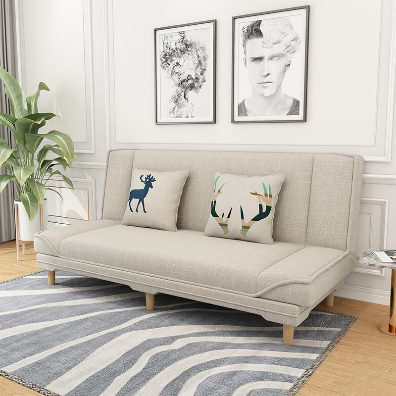 Eigentijdse stoffen armloze standaard bank bed met dubbele doeleinden voor woonkamer