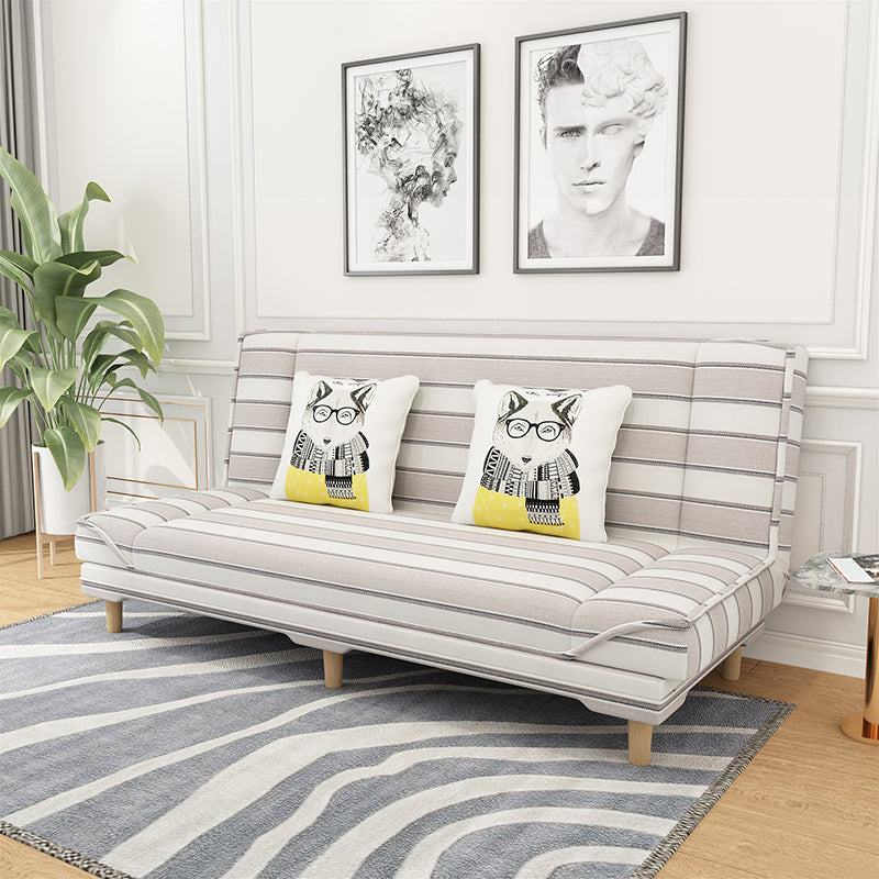 Eigentijdse stoffen armloze standaard bank bed met dubbele doeleinden voor woonkamer