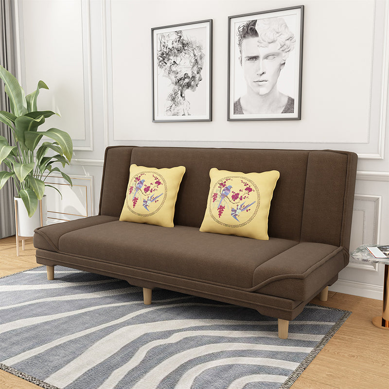 Eigentijdse stoffen armloze standaard bank bed met dubbele doeleinden voor woonkamer