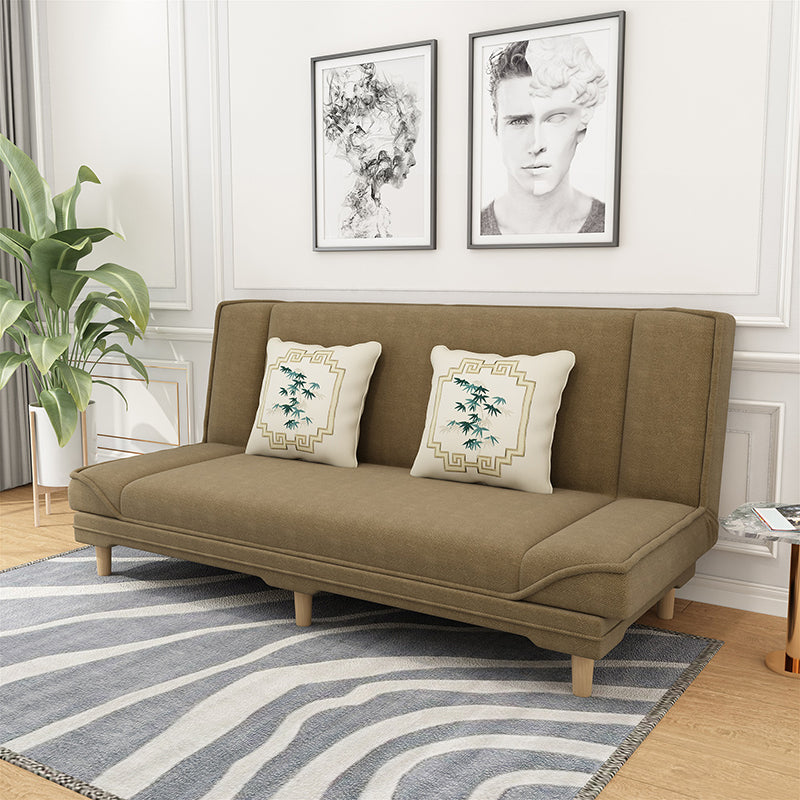 Eigentijdse stoffen armloze standaard bank bed met dubbele doeleinden voor woonkamer