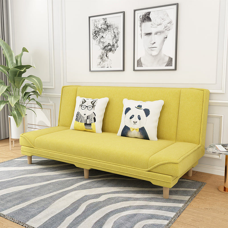 Eigentijdse stoffen armloze standaard bank bed met dubbele doeleinden voor woonkamer
