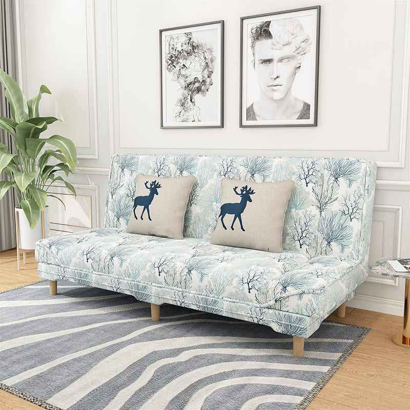 Eigentijdse stoffen armloze standaard bank bed met dubbele doeleinden voor woonkamer