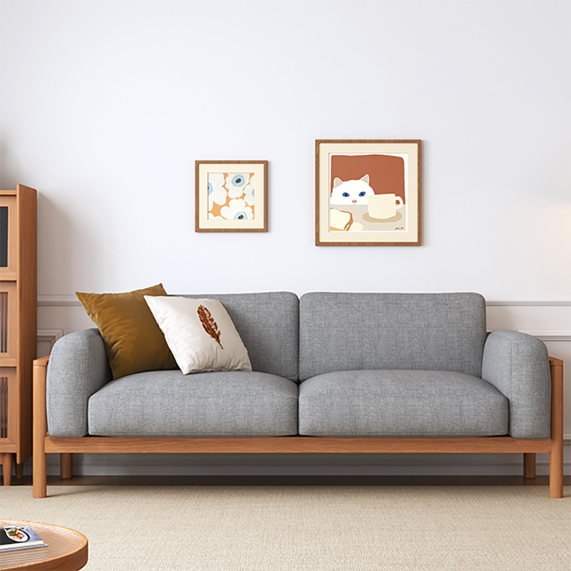 Divano posteriore sciolto in tessuto 32,68 "D x 59/66.93/78.74" W x 32.26 "divano a braccio quadrato H