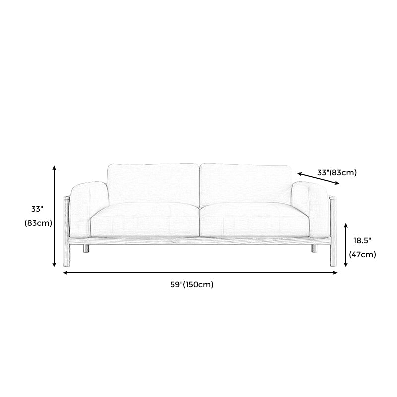 Divano posteriore sciolto in tessuto 32,68 "D x 59/66.93/78.74" W x 32.26 "divano a braccio quadrato H