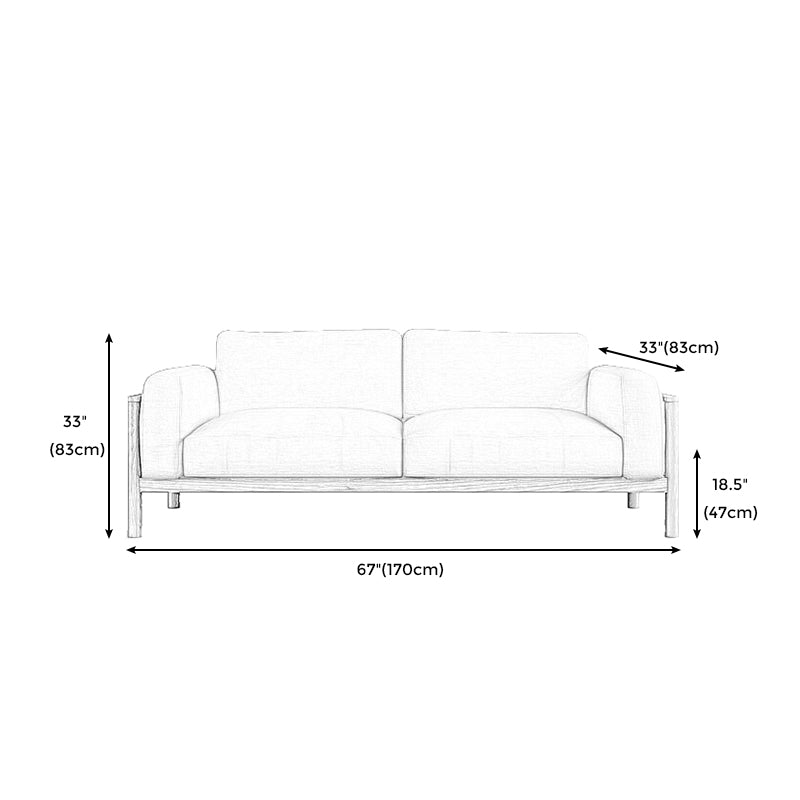Divano posteriore sciolto in tessuto 32,68 "D x 59/66.93/78.74" W x 32.26 "divano a braccio quadrato H