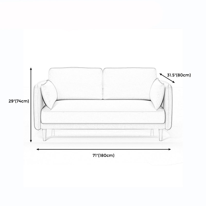 Tuxedo Arm Sofa Scandinavian Fabric Sofa 29.13" D x 31.89" H