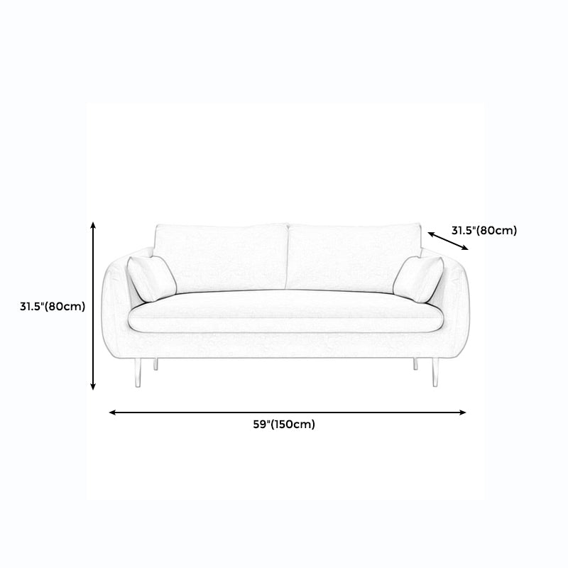Modernism Standard 4 Legs Sofa Square Arm Sofa for Living Room
