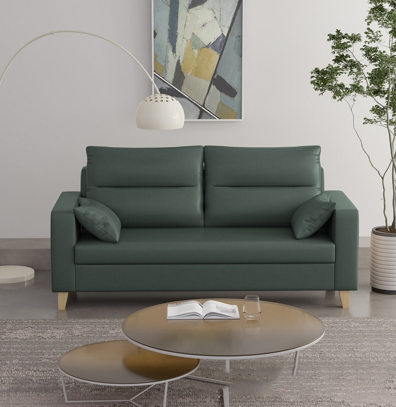 Polish Finish 2-seater Chaise Square Arm Sofa for Bonus Room Apartment