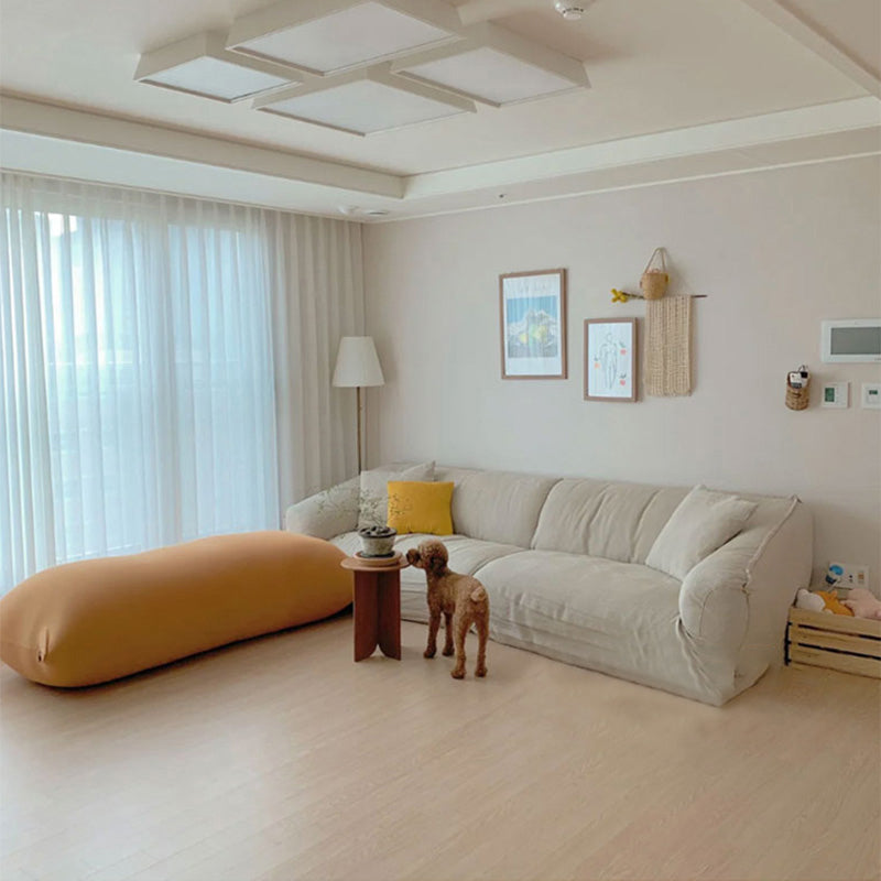 Divano moderno di lino da 38,5 "W divano braccio top cuscino per soggiorno