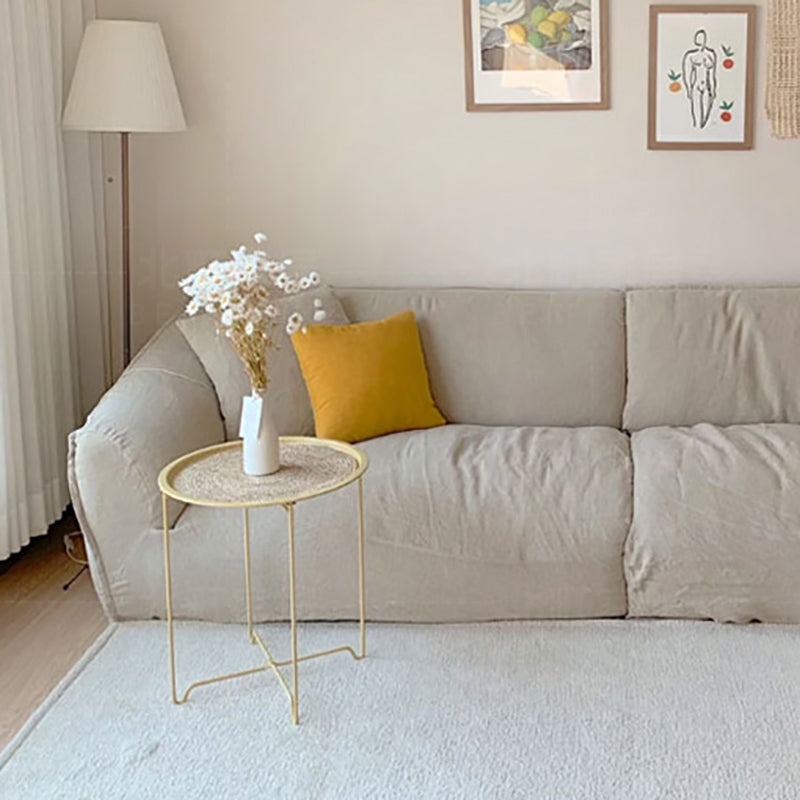 Divano moderno di lino da 38,5 "W divano braccio top cuscino per soggiorno