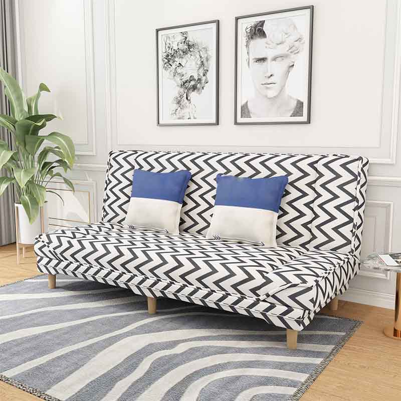 Cabrio Armless Sofa 48 "W Modernes Sofa mit Baumwollmischung für Wohnzimmer