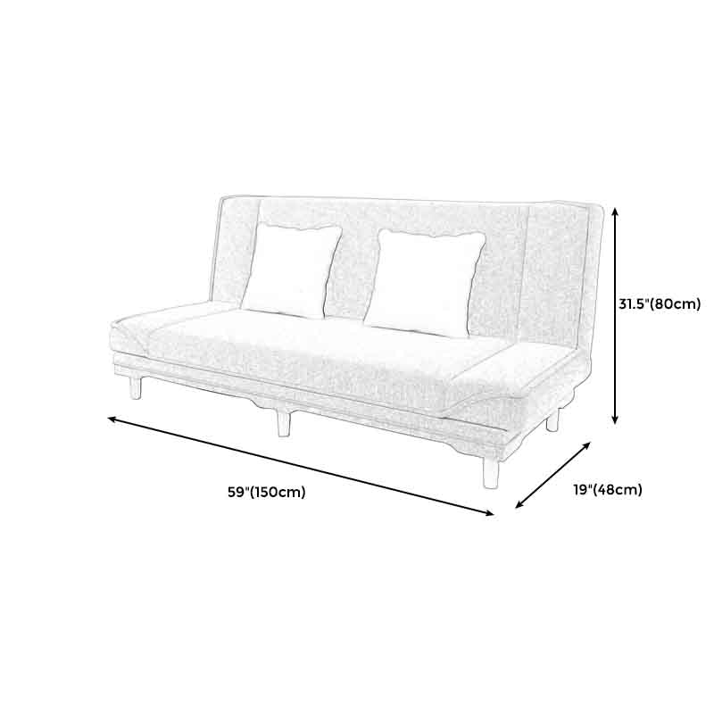 Cabrio Armless Sofa 48 "W Modernes Sofa mit Baumwollmischung für Wohnzimmer