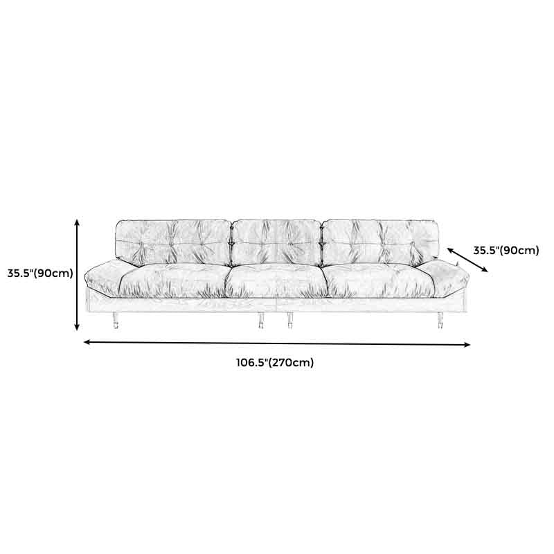 Canapé moderne tufté sans bras 35 "w canapé arrière lâche pour le salon