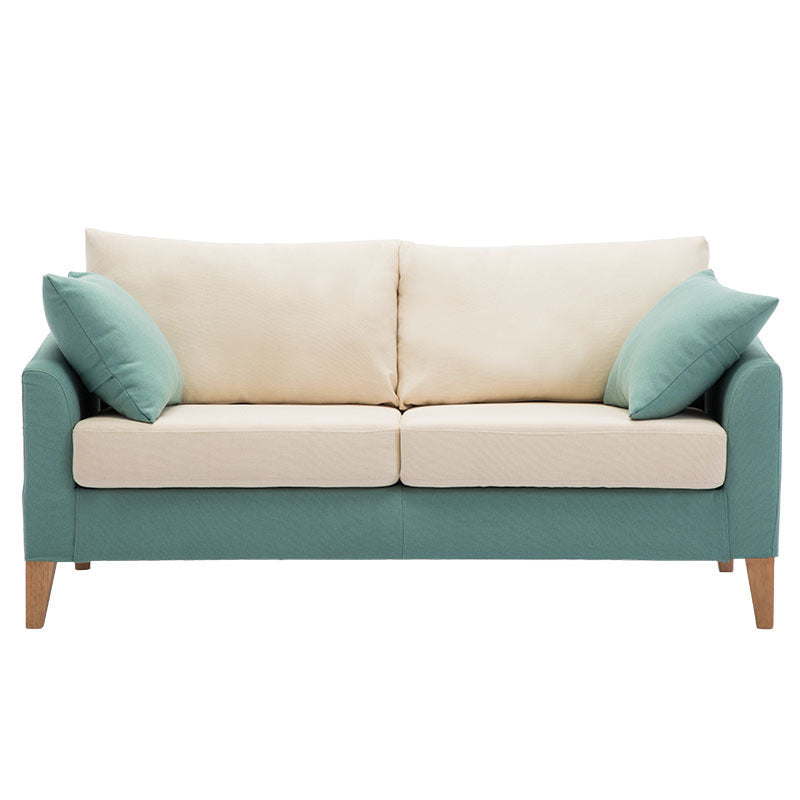 Modern Style Rectangular Sofa with Wooden Base and Namib Cushion