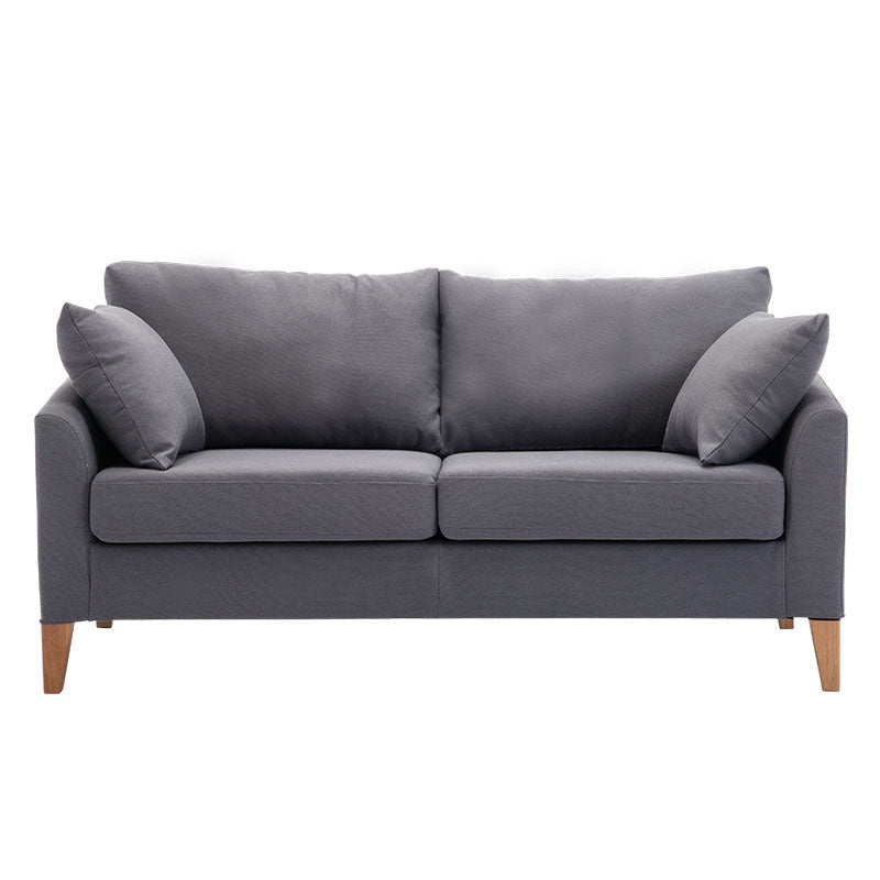 Modern Style Rectangular Sofa with Wooden Base and Namib Cushion